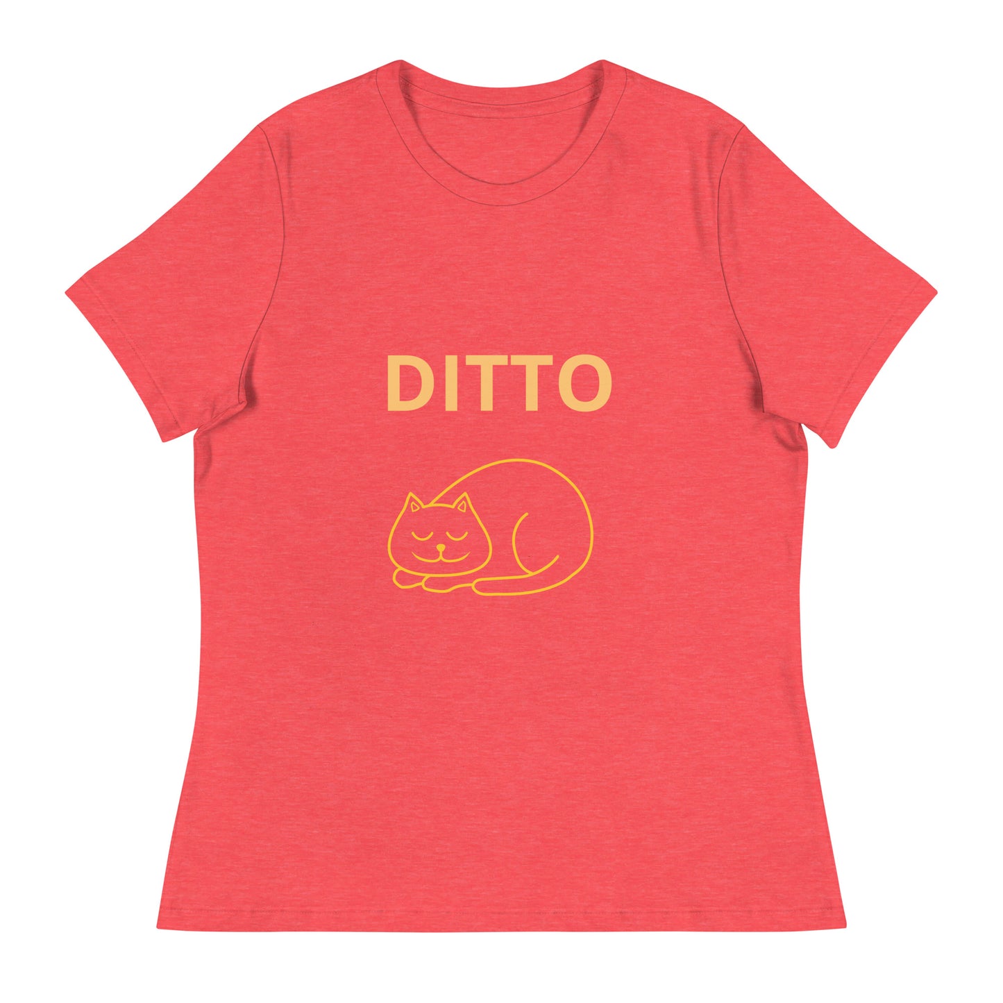 Sleeping Ditto Cat - Women's T-shirt - Bella+Canvas - ELLACO