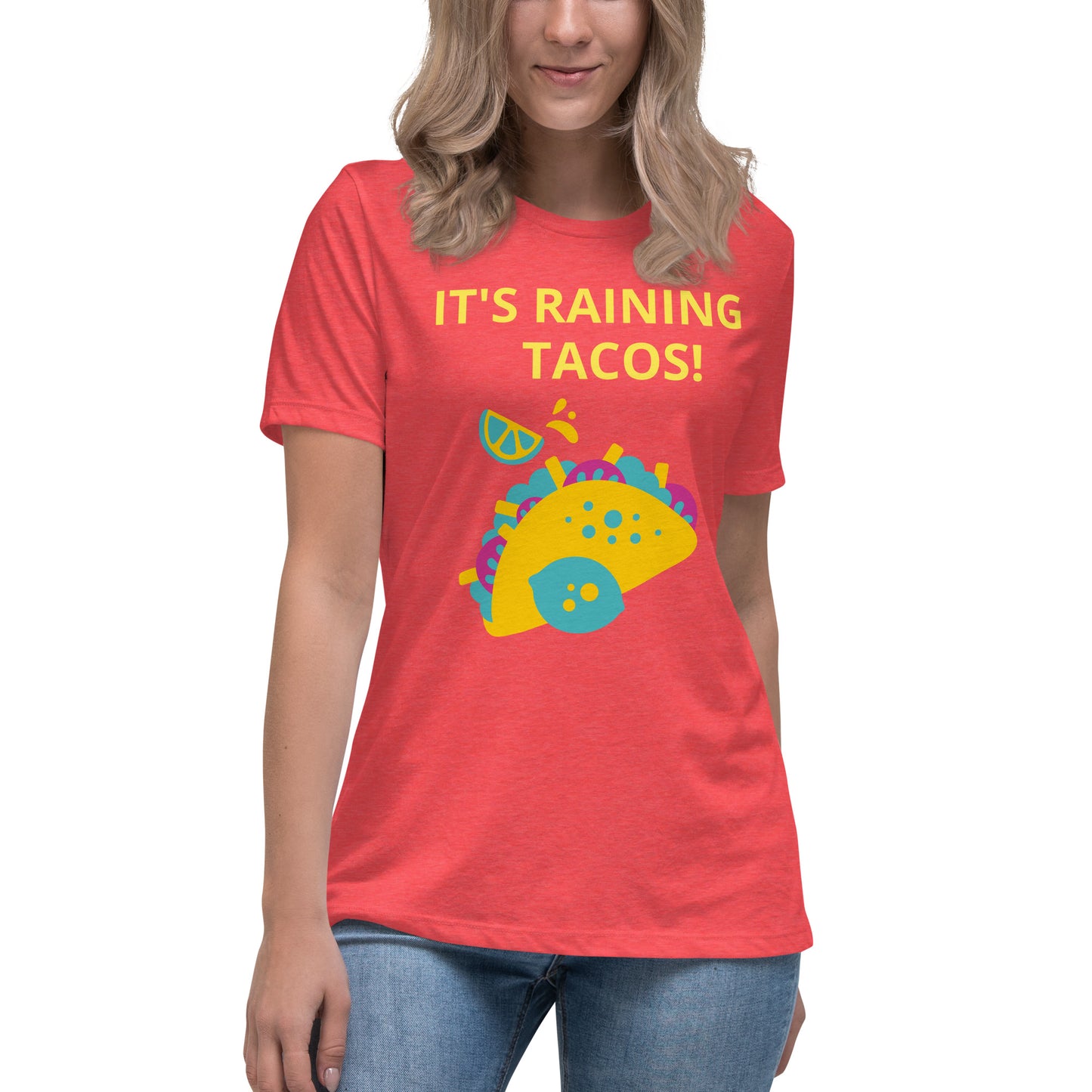 ¡Está lloviendo tacos! - Camiseta relajada para mujer - ELLACO