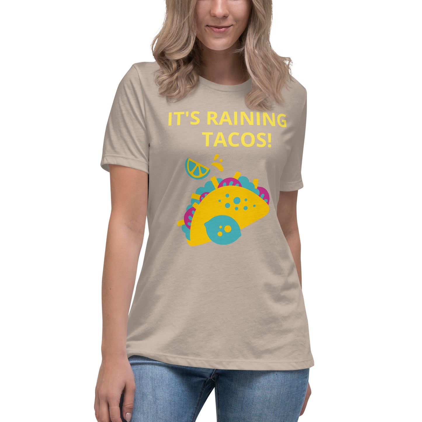 ¡Está lloviendo tacos! - Camiseta relajada para mujer - ELLACO