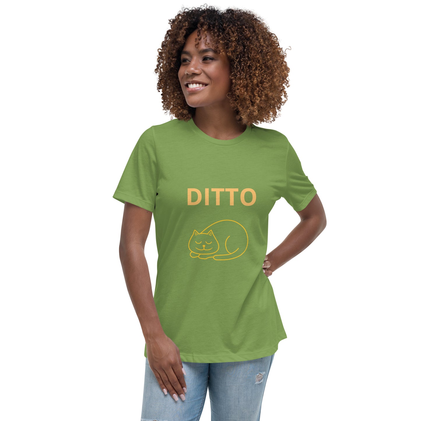 Sleeping Ditto Cat - Women's T-shirt - Bella+Canvas - ELLACO