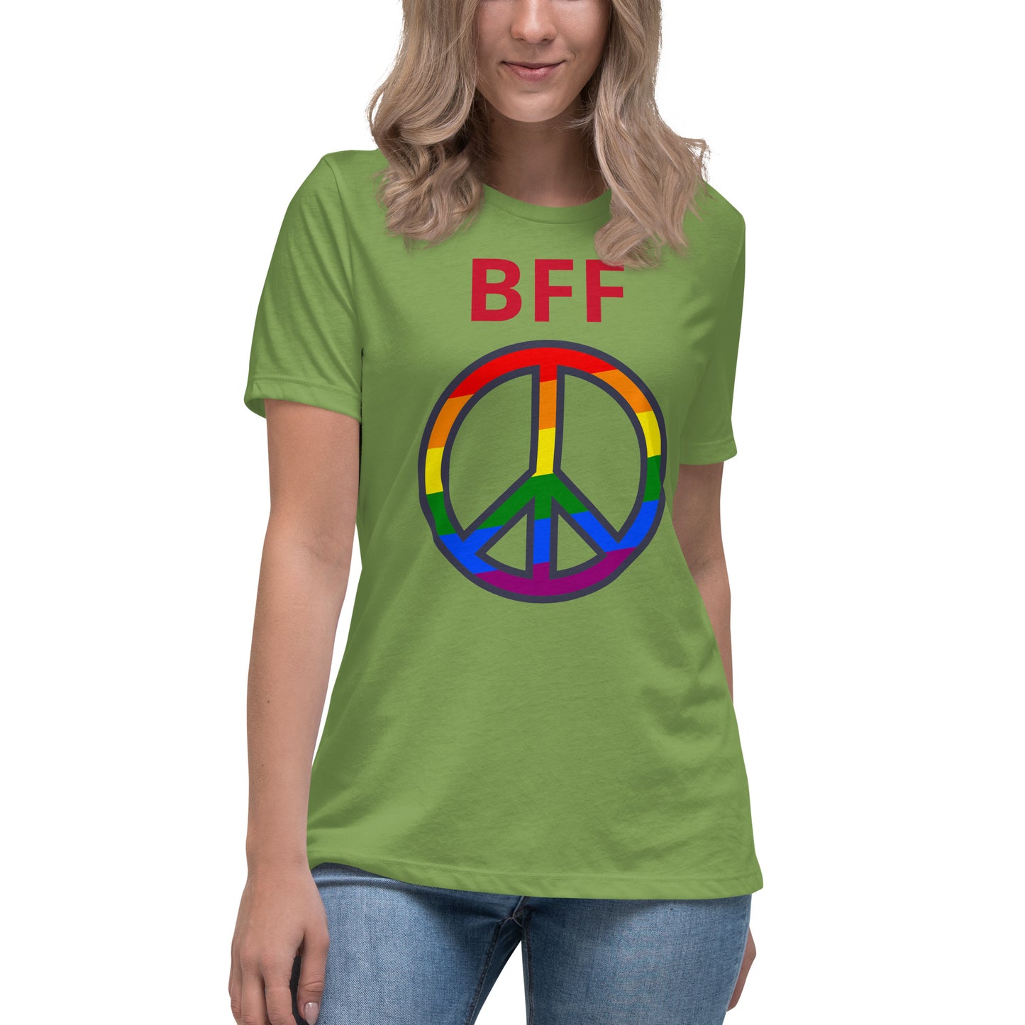 Camiseta BFF & Peace - Camiseta relajada para mujer - ELLACO