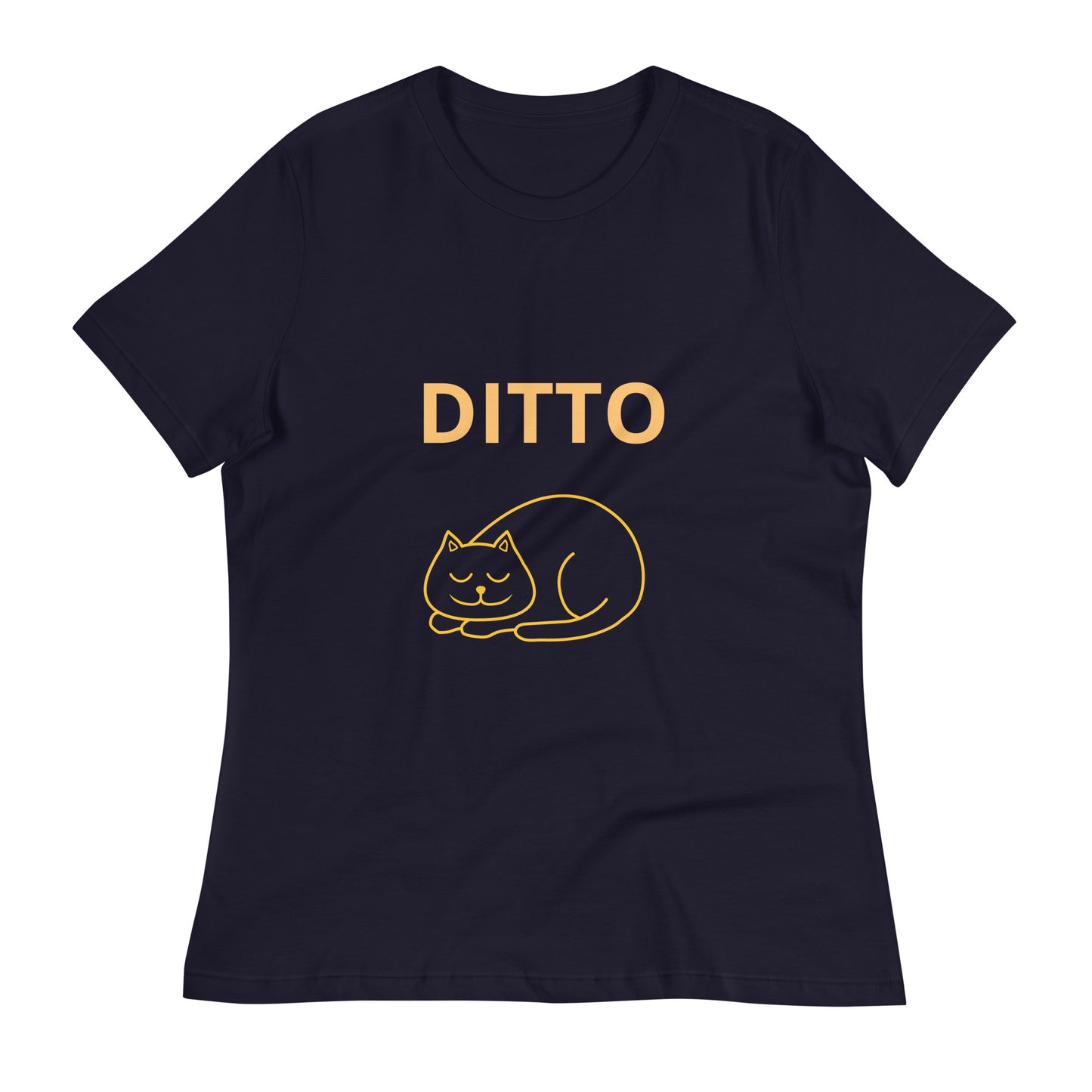 Sleeping Ditto Cat - Women's T-shirt - Bella+Canvas - ELLACO