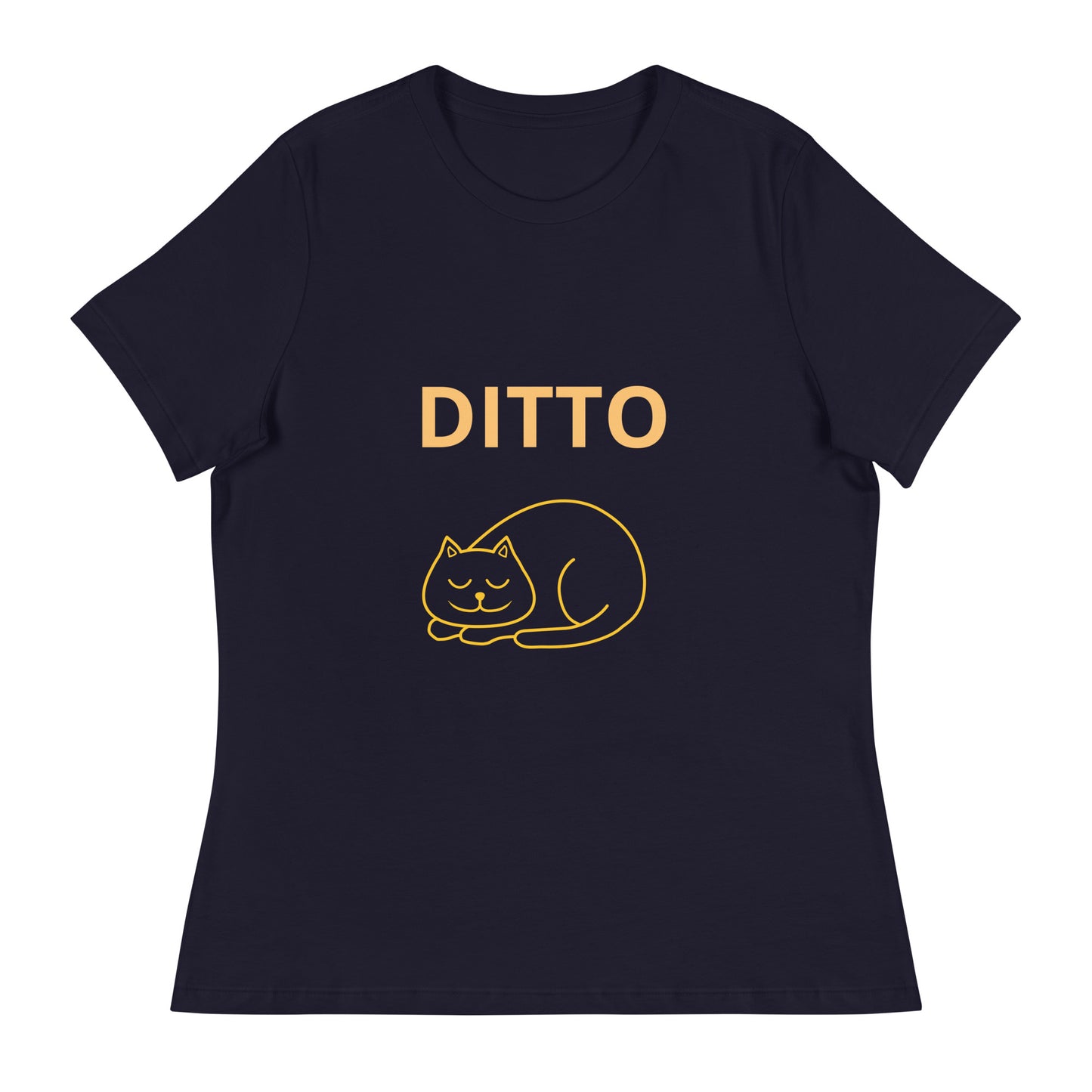 Sleeping Ditto Cat - Women's T-shirt - Bella+Canvas - ELLACO