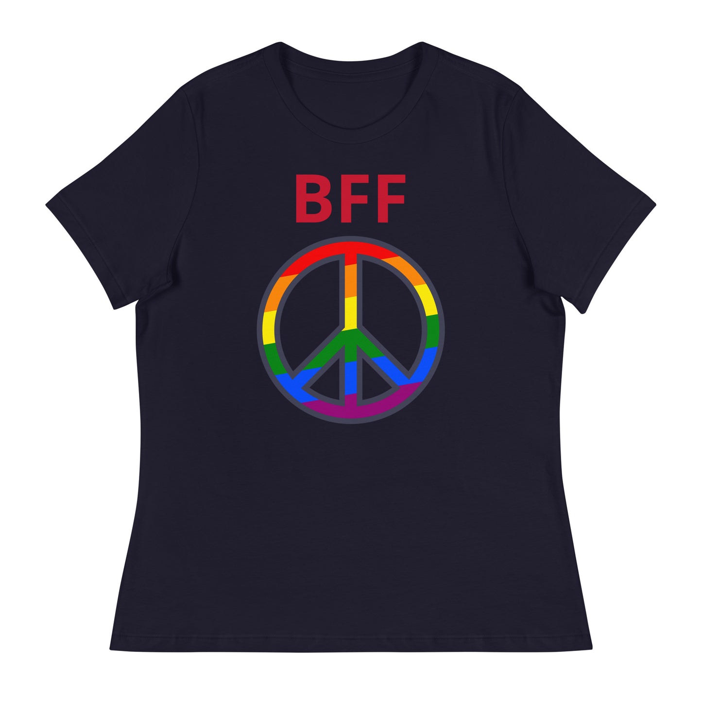 Camiseta BFF & Peace - Camiseta relajada para mujer - ELLACO