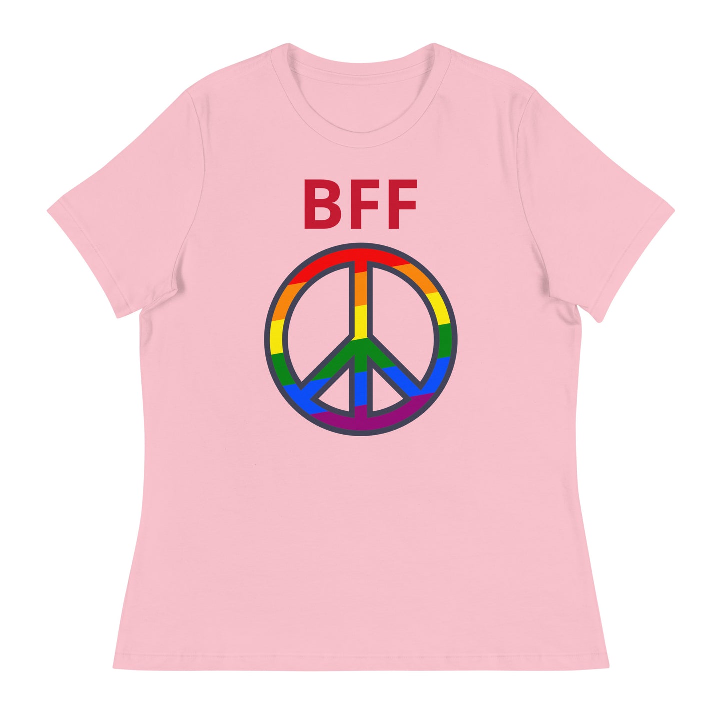 Camiseta BFF & Peace - Camiseta relajada para mujer - ELLACO