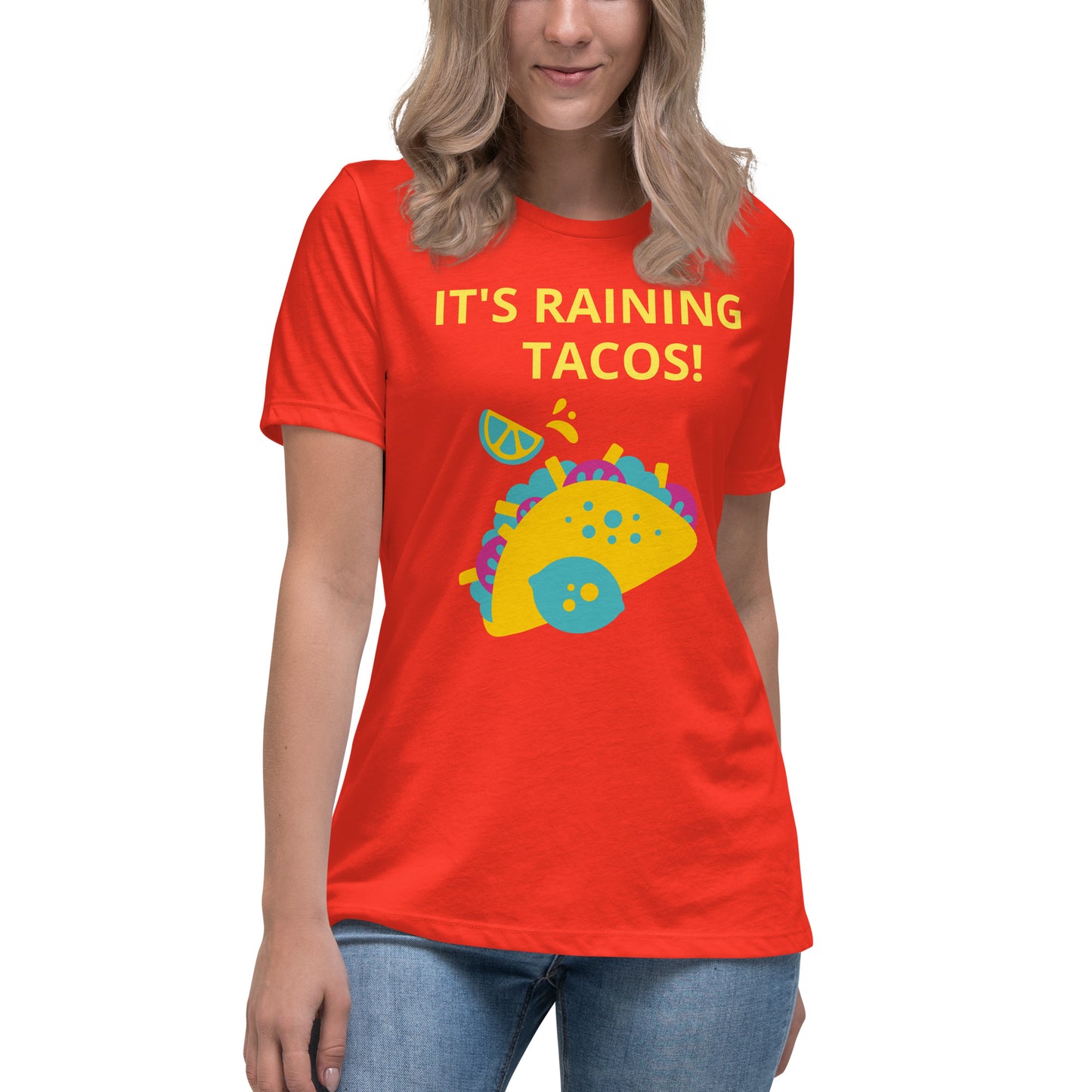 ¡Está lloviendo tacos! - Camiseta relajada para mujer - ELLACO