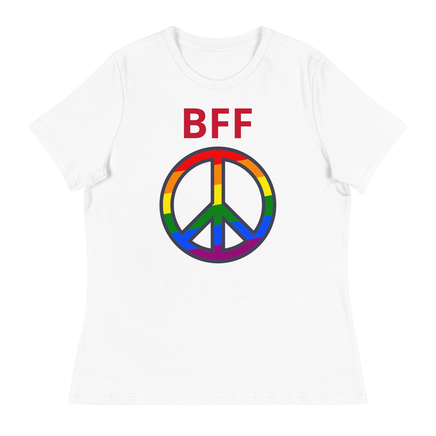 Camiseta BFF & Peace - Camiseta relajada para mujer - ELLACO