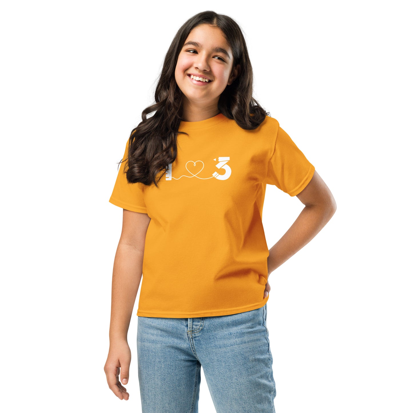 Camiseta clásica para jóvenes - Gildan - LAUSD - ThirdStreetES - HeartString