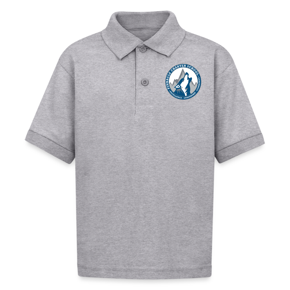 Youth Polo - Gildan - Pinnacle - heather gray