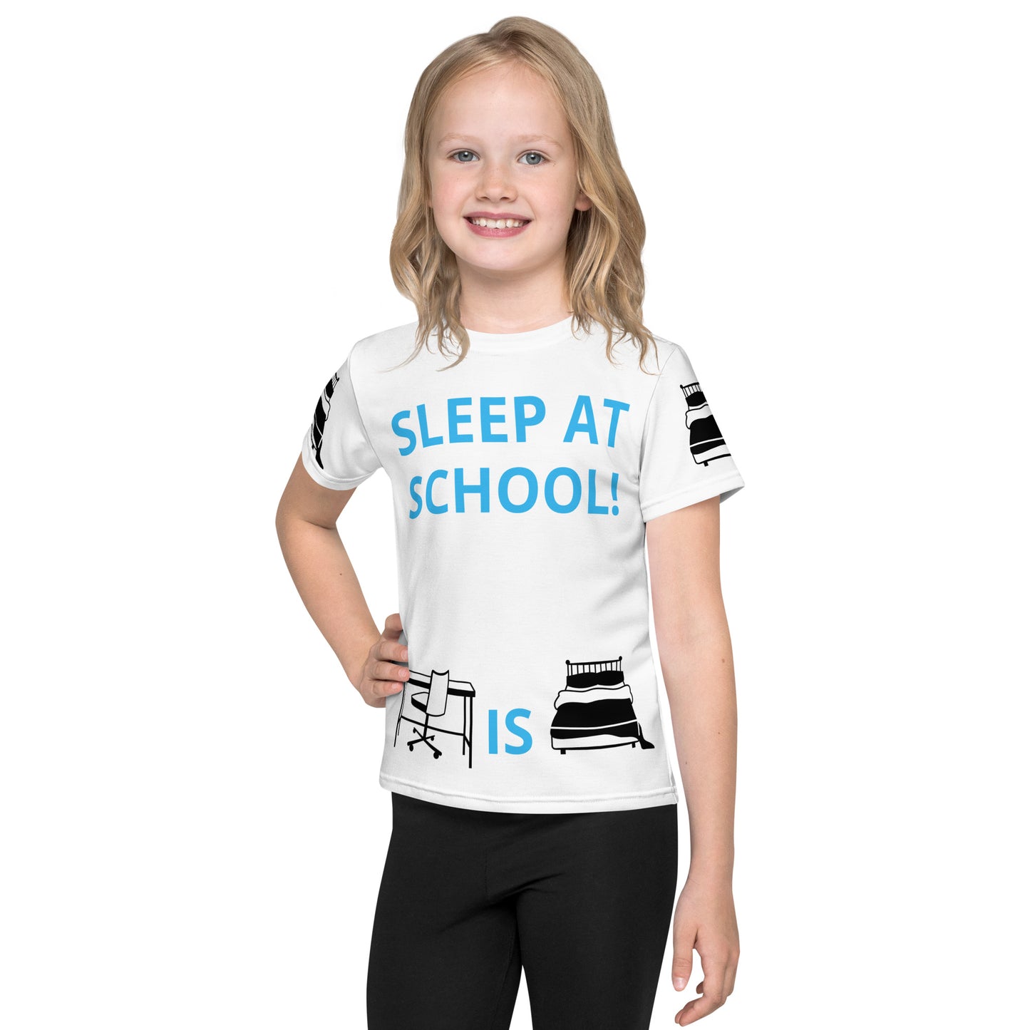 SLEEP AT SCHOOL! - Kids crew neck t-shirt - ELLACO