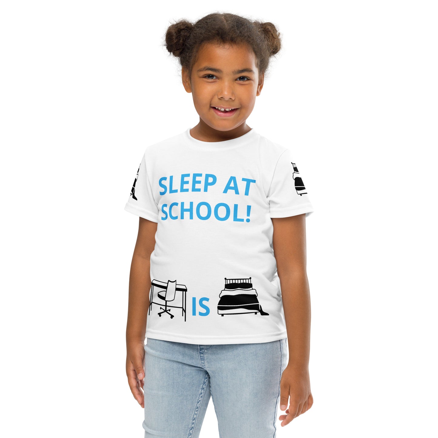 SLEEP AT SCHOOL! - Kids crew neck t-shirt - ELLACO