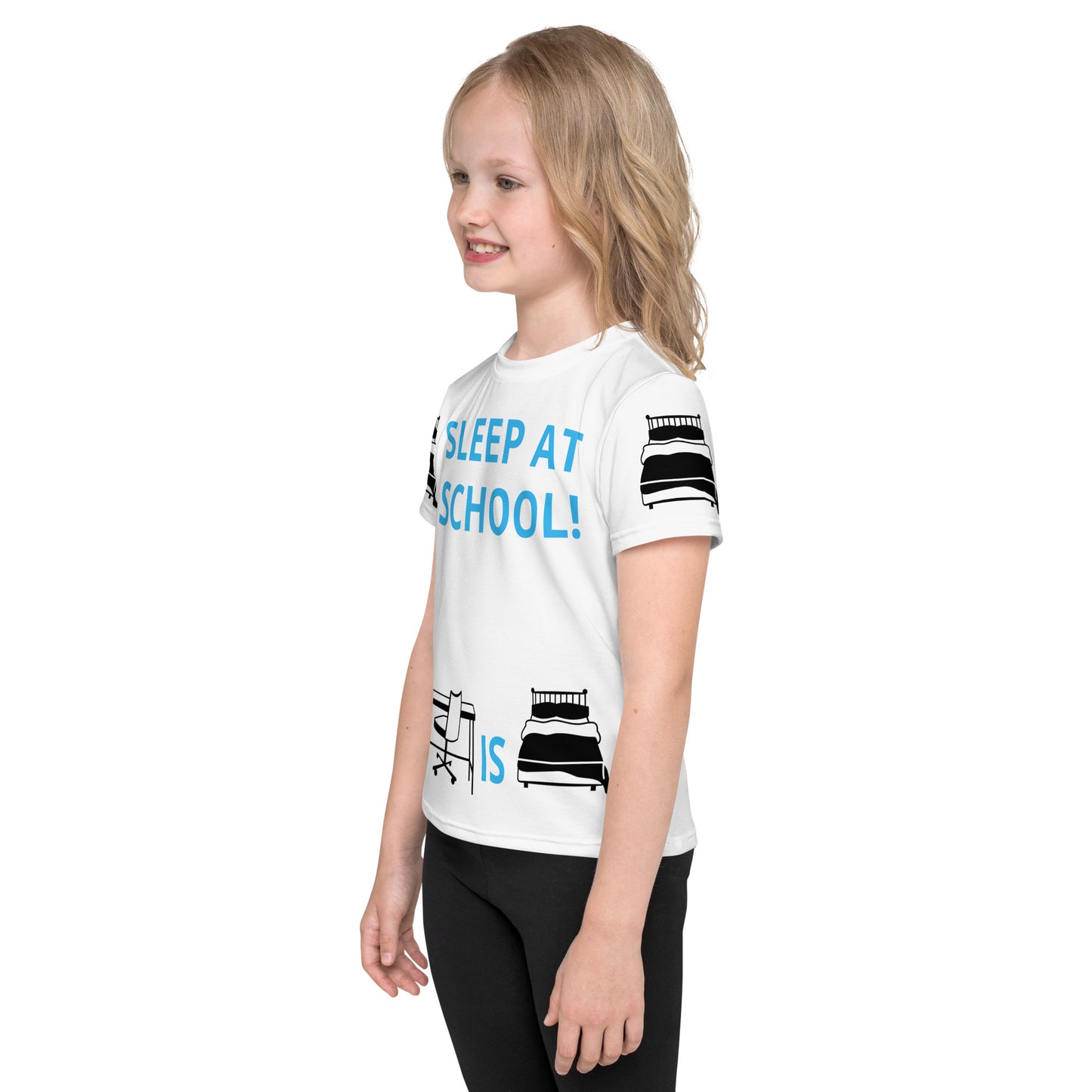 SLEEP AT SCHOOL! - Kids crew neck t-shirt - ELLACO