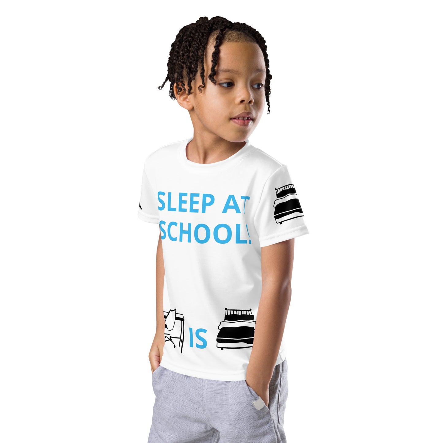 SLEEP AT SCHOOL! - Kids crew neck t-shirt - ELLACO