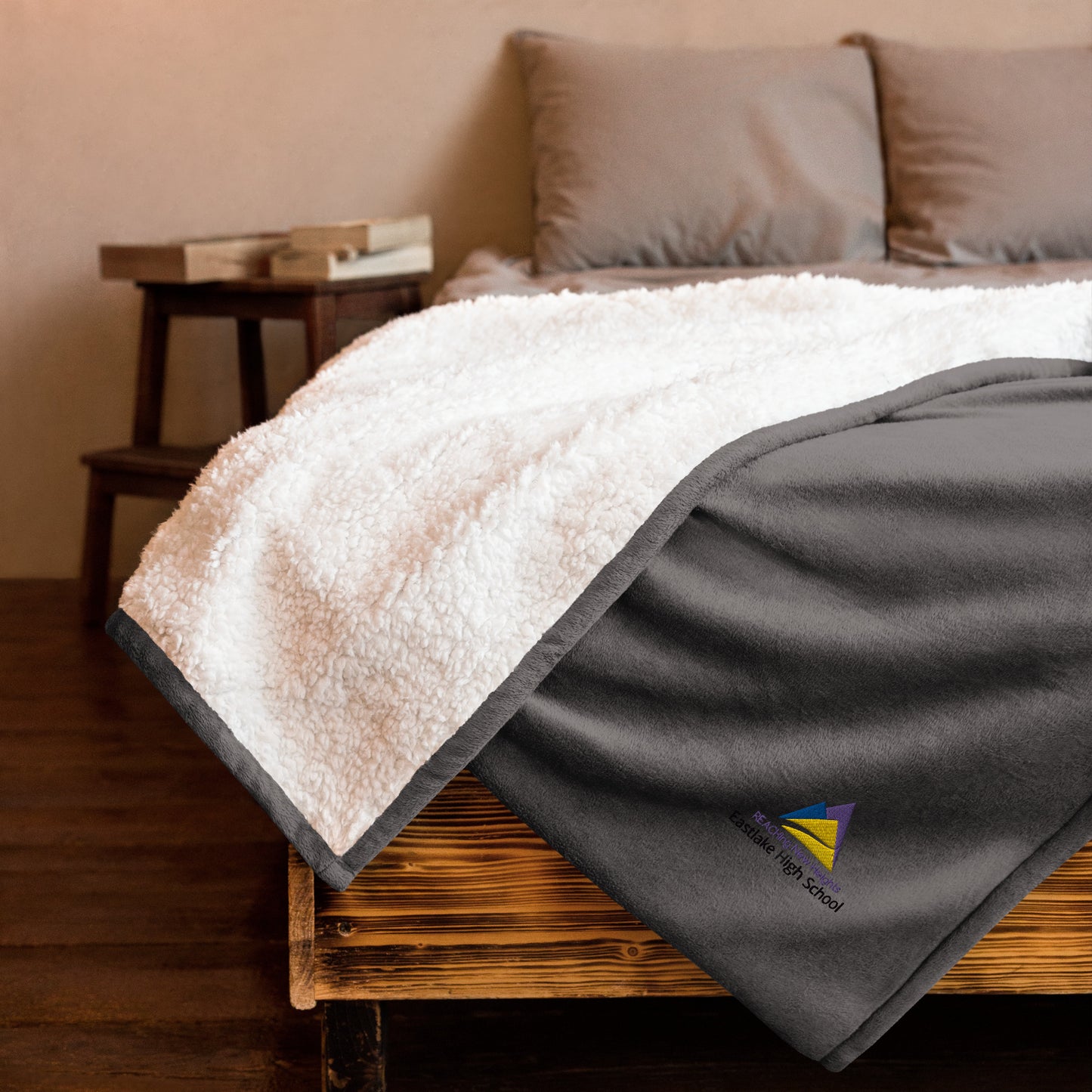 Premium sherpa blanket - EastlakeHS - SmallCornerLogo