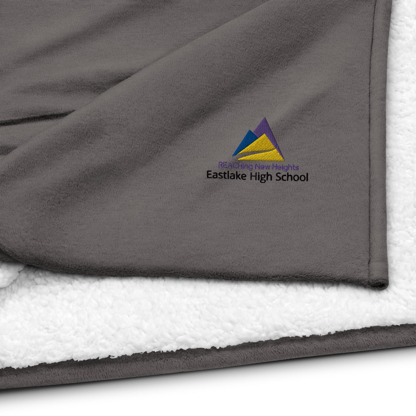 Premium sherpa blanket - EastlakeHS - SmallCornerLogo