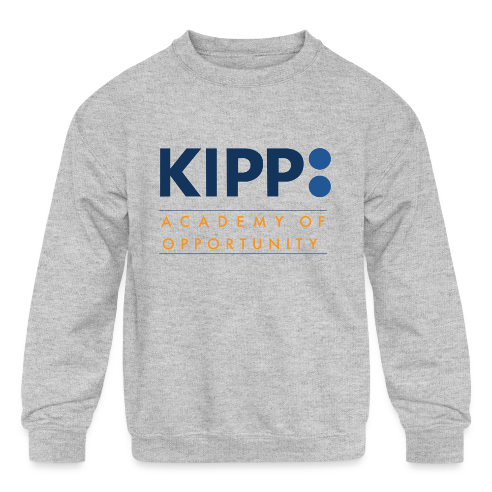 Youth Crewneck Sweatshirt - Gildan - KIPP Academy of Opportunity (KAO) - heather gray