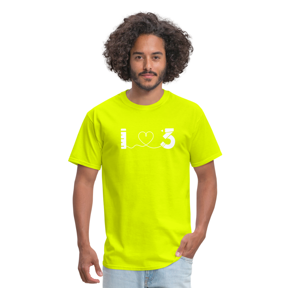 Unisex Classic T-Shirt - LAUSD - ThirdStreetES - HeartString - safety green