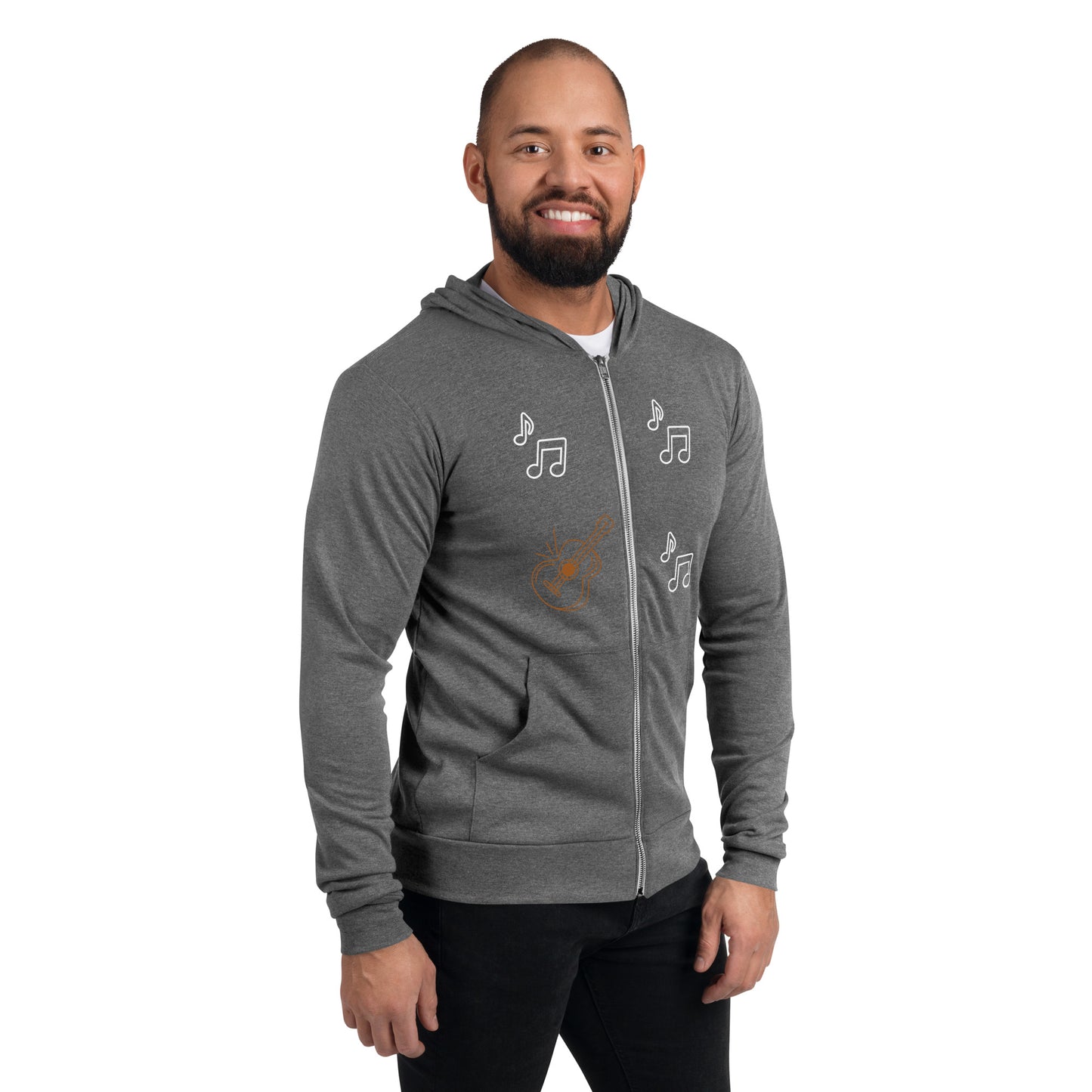 GUITARRA - Sudadera unisex con cremallera - ELLACO