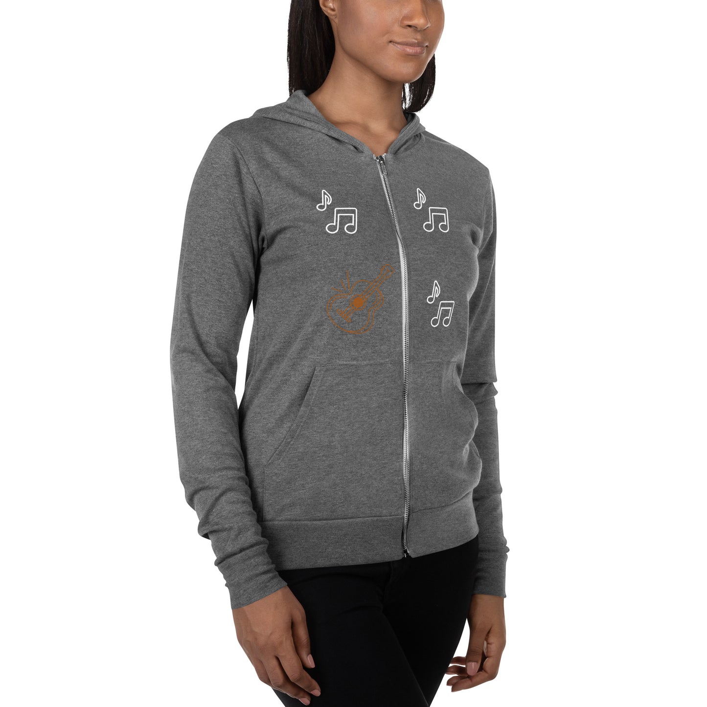 GUITARRA - Sudadera unisex con cremallera - ELLACO