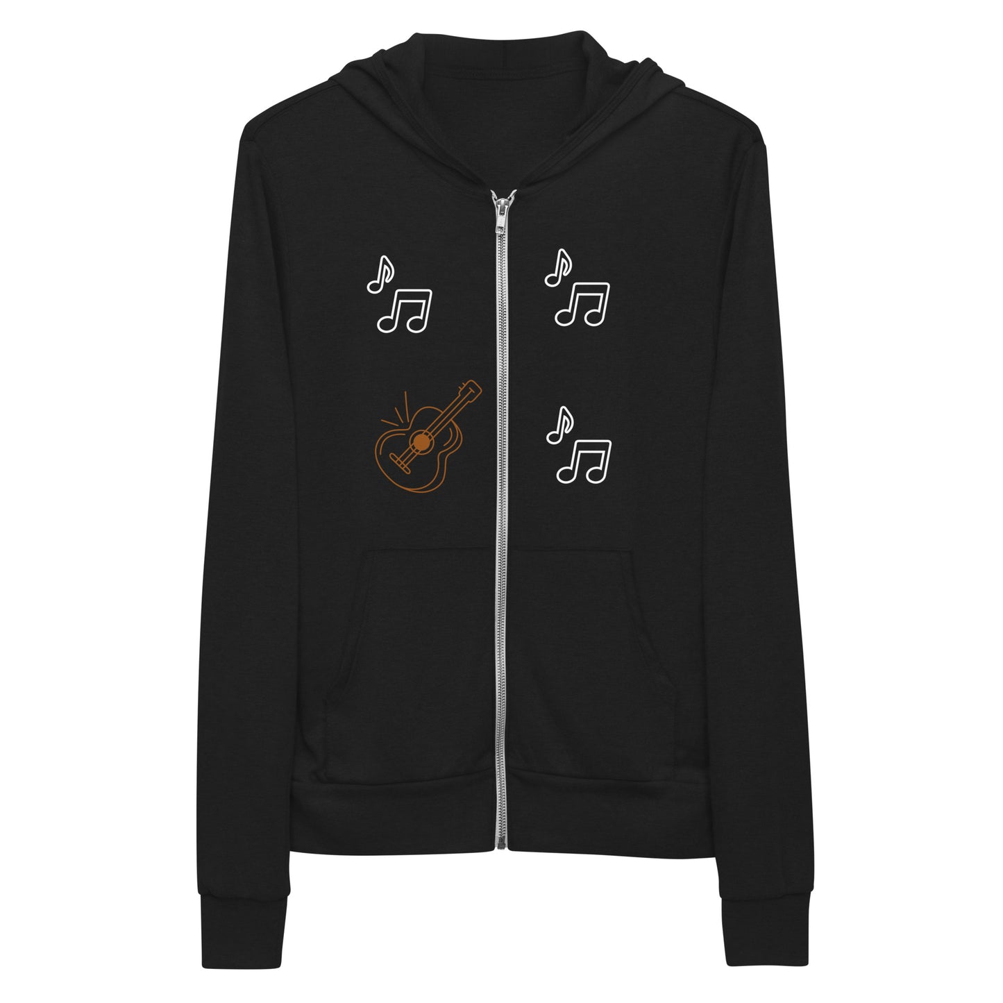 GUITARRA - Sudadera unisex con cremallera - ELLACO