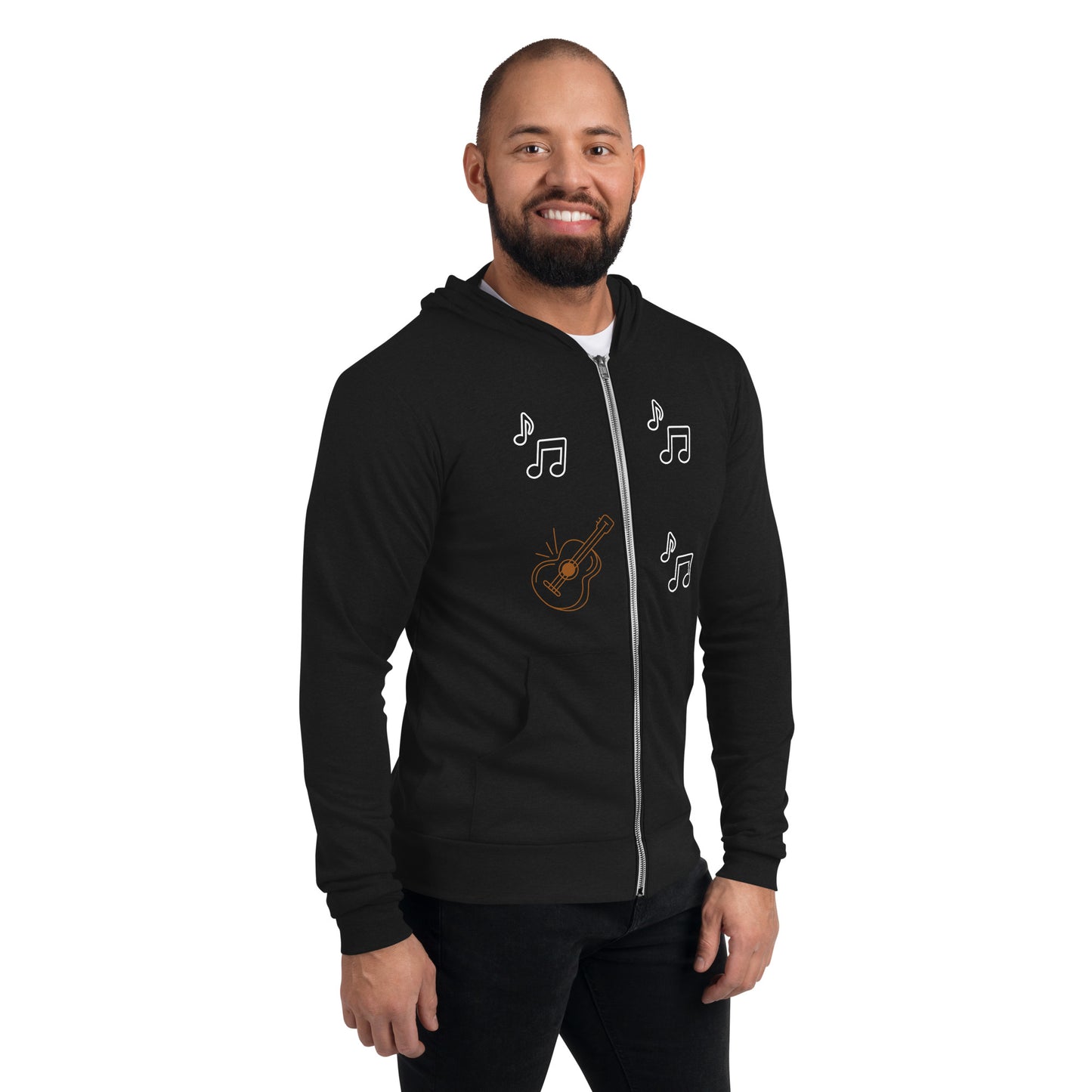 GUITARRA - Sudadera unisex con cremallera - ELLACO