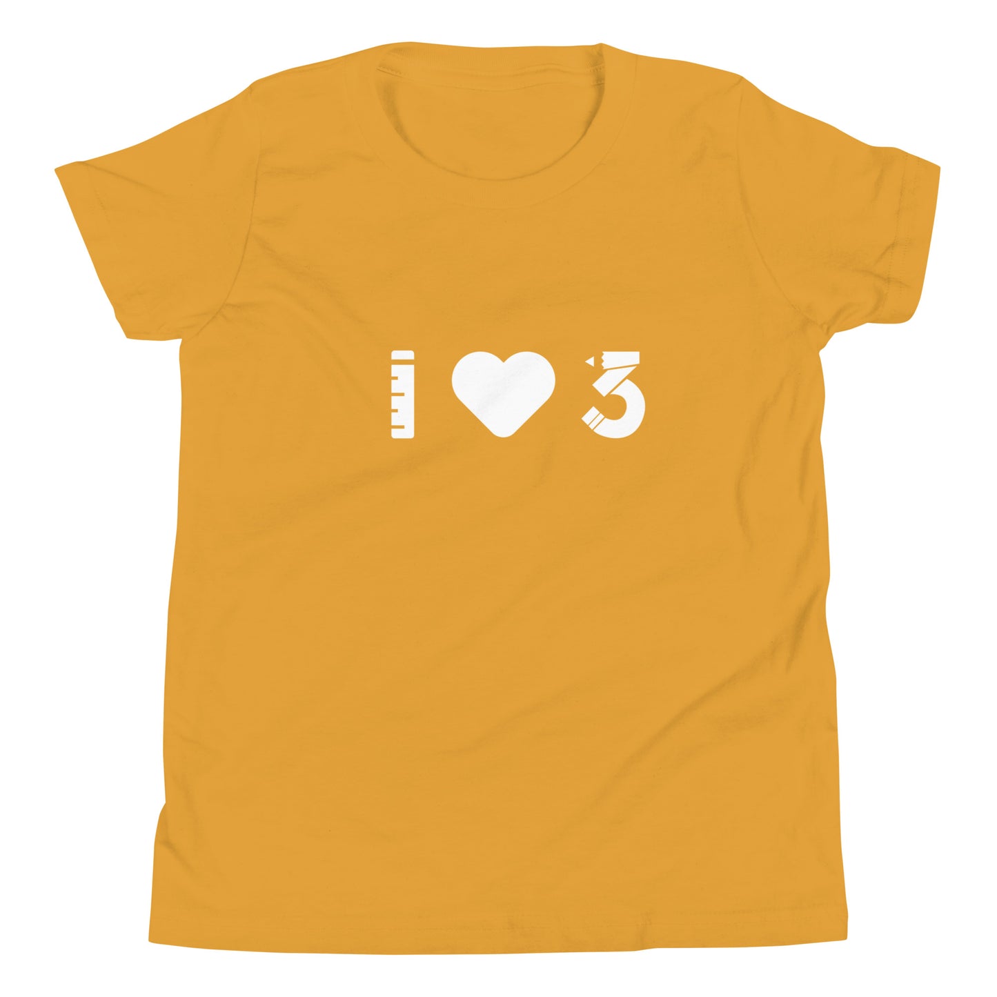 Camiseta de manga corta para jóvenes - LAUSD - ThirdStreetES - WhiteHeartLogo