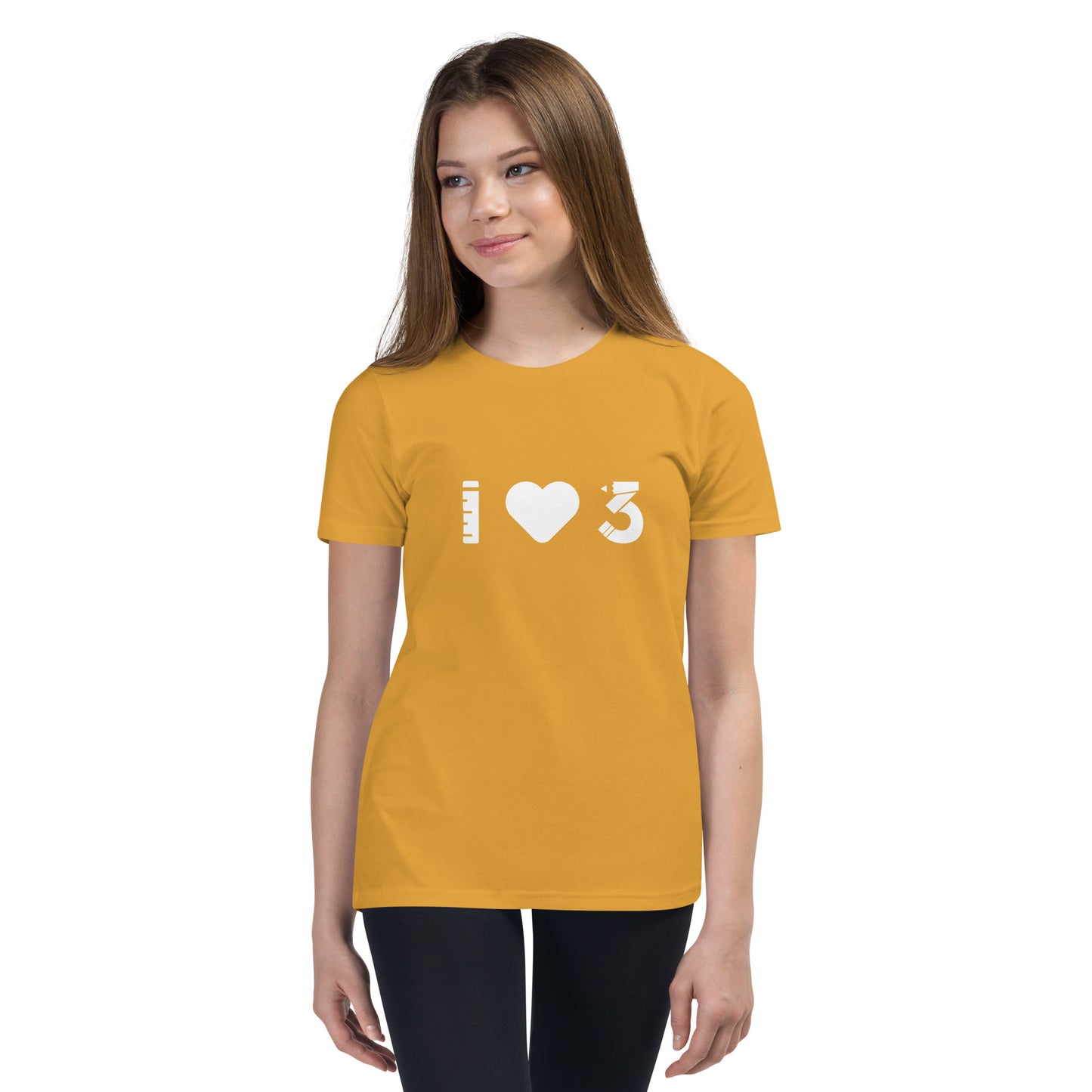 Camiseta de manga corta para jóvenes - LAUSD - ThirdStreetES - WhiteHeartLogo